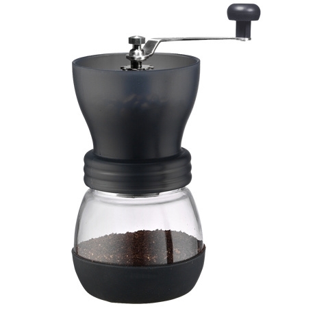 TIAMO Koffiemolen zwart met Conische Keramische schijven